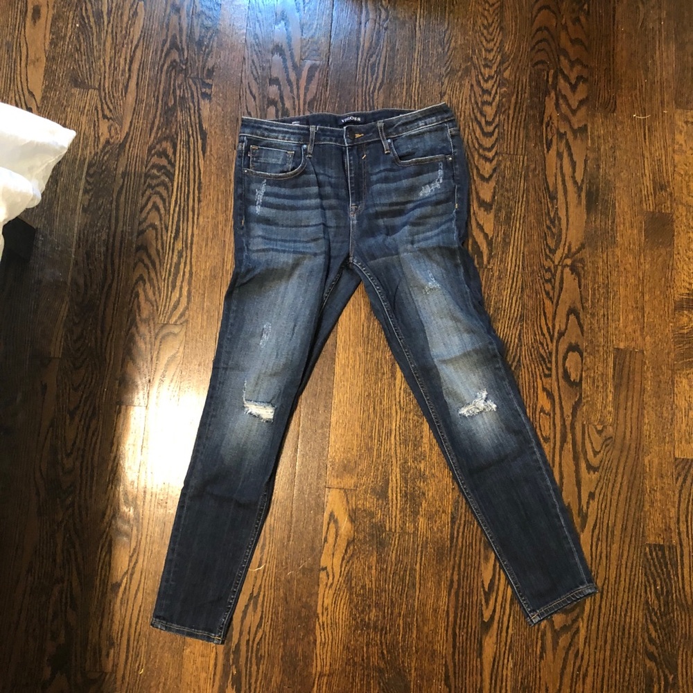 distressed jeans